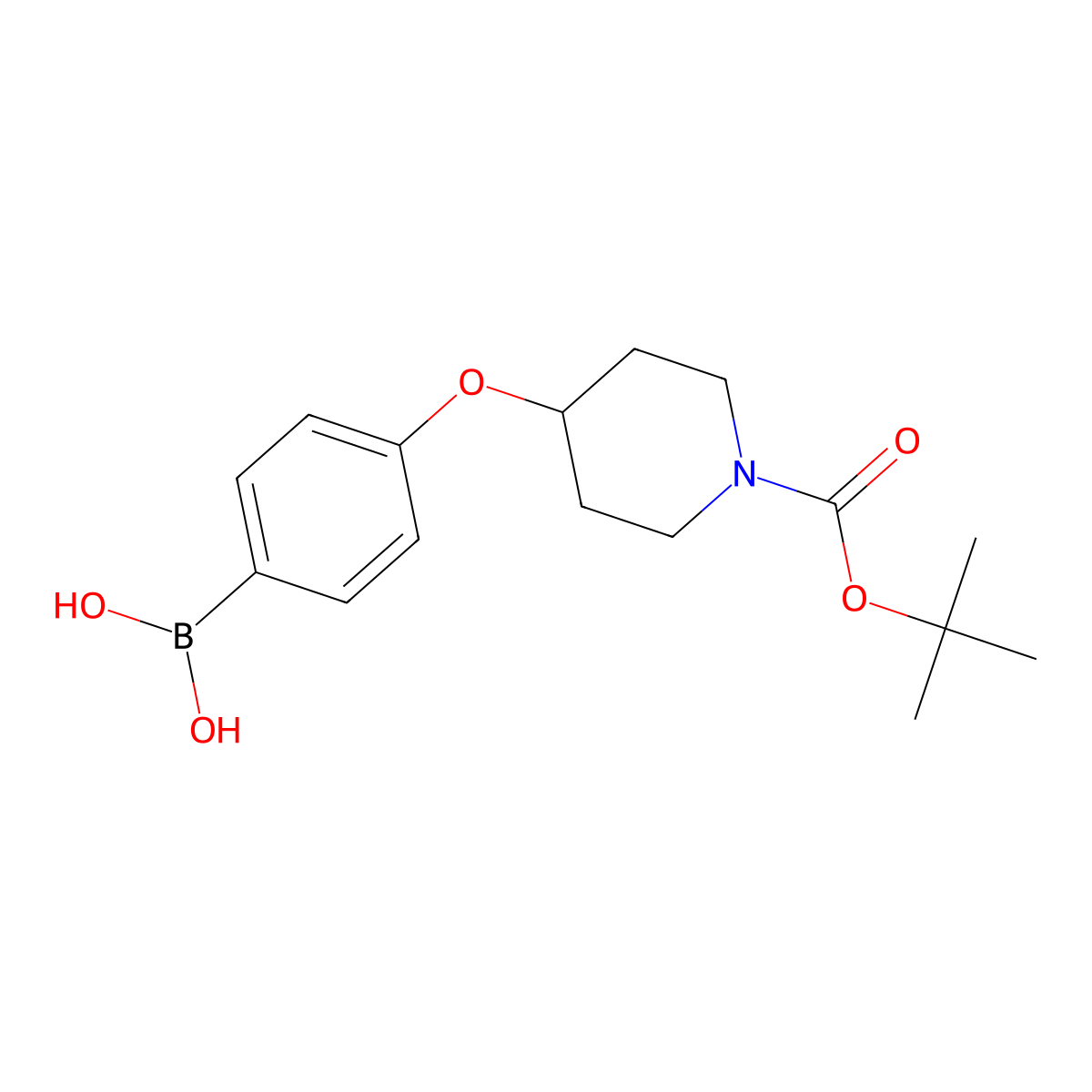 4-(1-Boc-Piperidin-4-yloxy)phenylboronic acid molecular structure, CAS 1224449-07-3