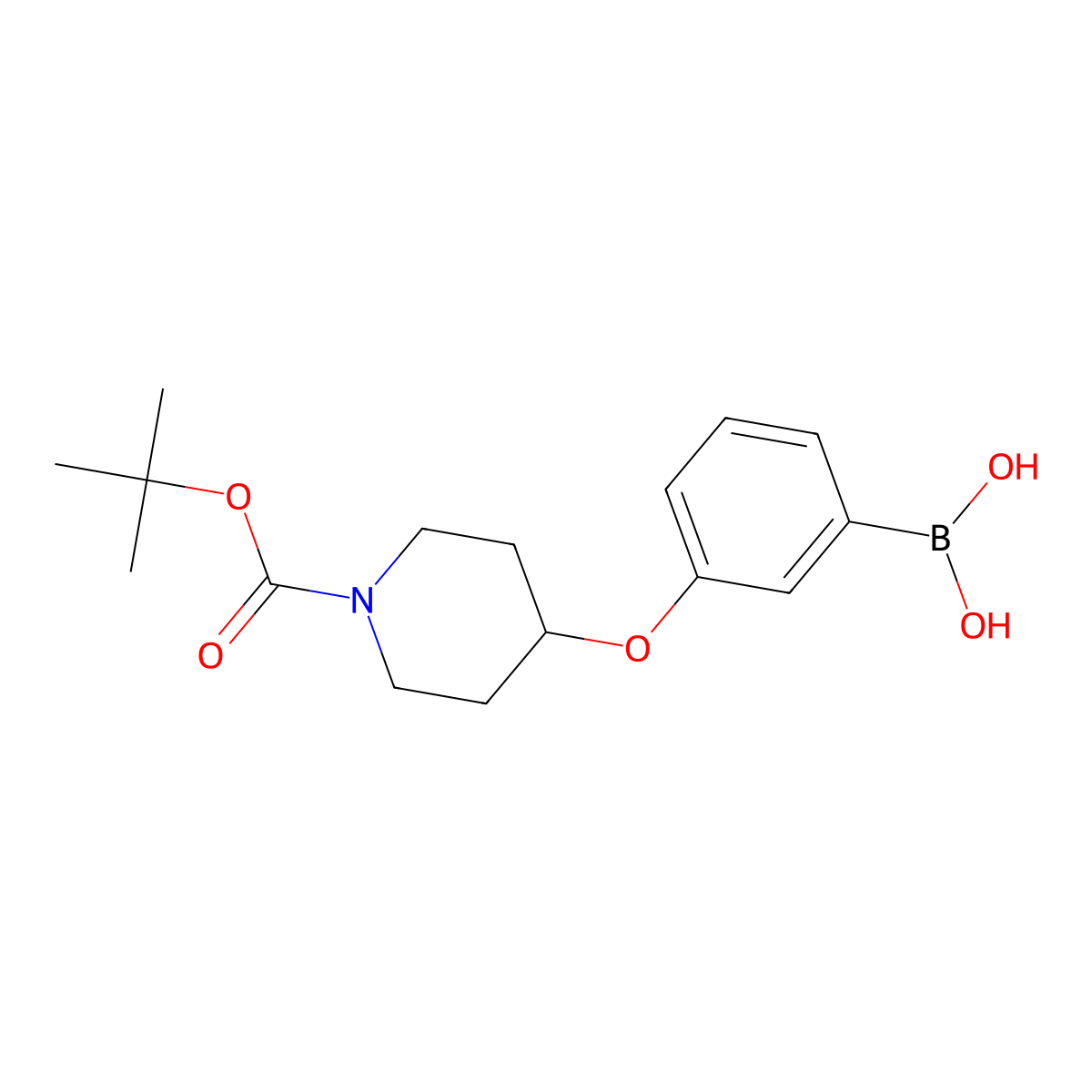 3-(N-BOC-Piperidin-4-yloxy)phenylboronic acid molecular structure, CAS 1224449-32-4
