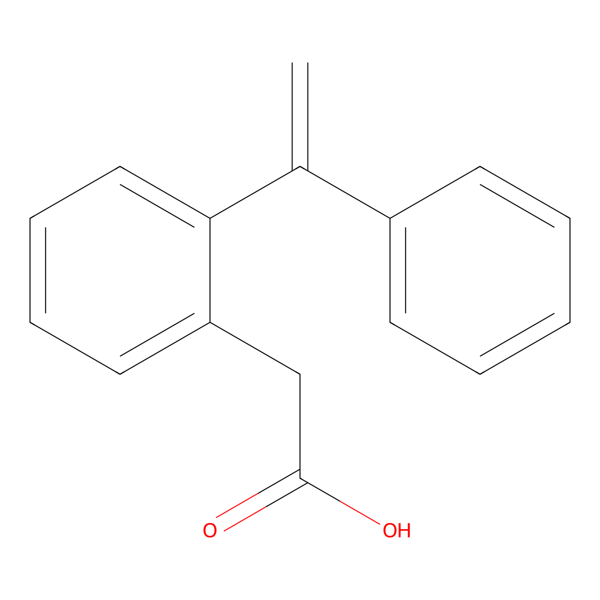 2-(2-(1-Phenylvinyl)phenyl)acetic acid molecular structure, CAS 122445-60-7