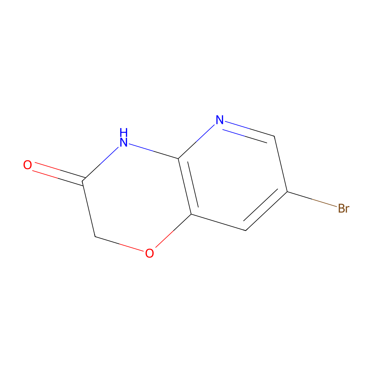 7-bromo-2H,3H,4H-pyrido(3,2-b)(1,4)oxazin-3-one molecular structure, CAS 122450-96-8