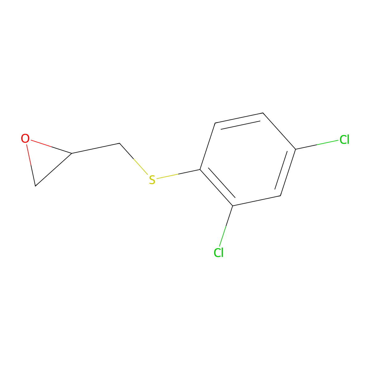 2-[[(2,4-Dichlorophenyl)thio]methyl]-oxirane molecular structure, CAS 122451-09-6