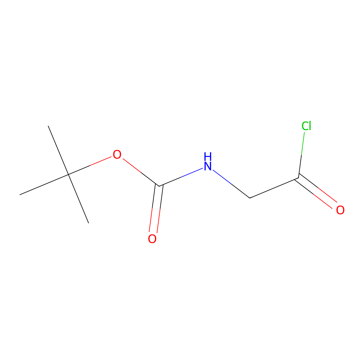 1,1-Dimethylethyl N-(2-chloro-2-oxoethyl)carbamate molecular structure, CAS 122451-14-3
