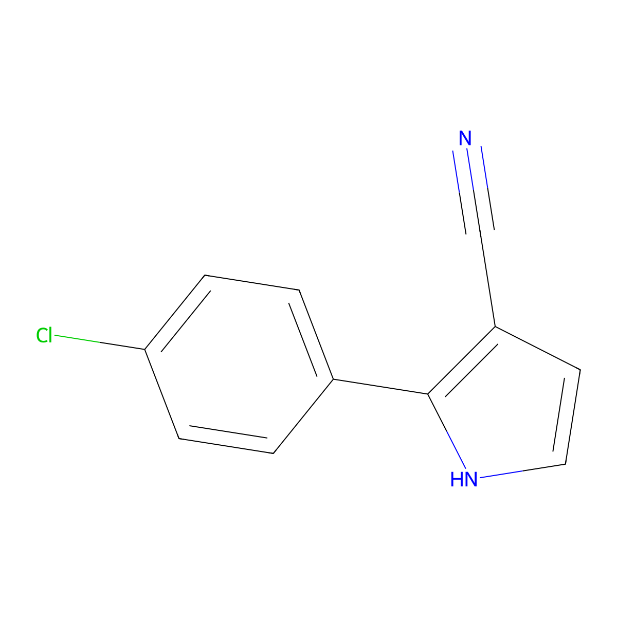 2-(4-Chlorophenyl)-1H-pyrrole-3-carbonitrile molecular structure, CAS 122453-02-5