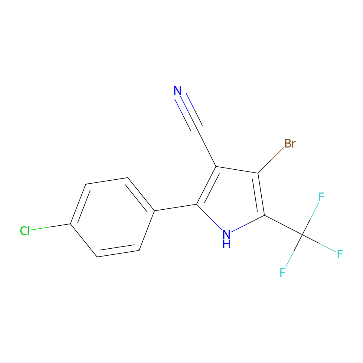 Tralopyril molecular structure, CAS 122454-29-9