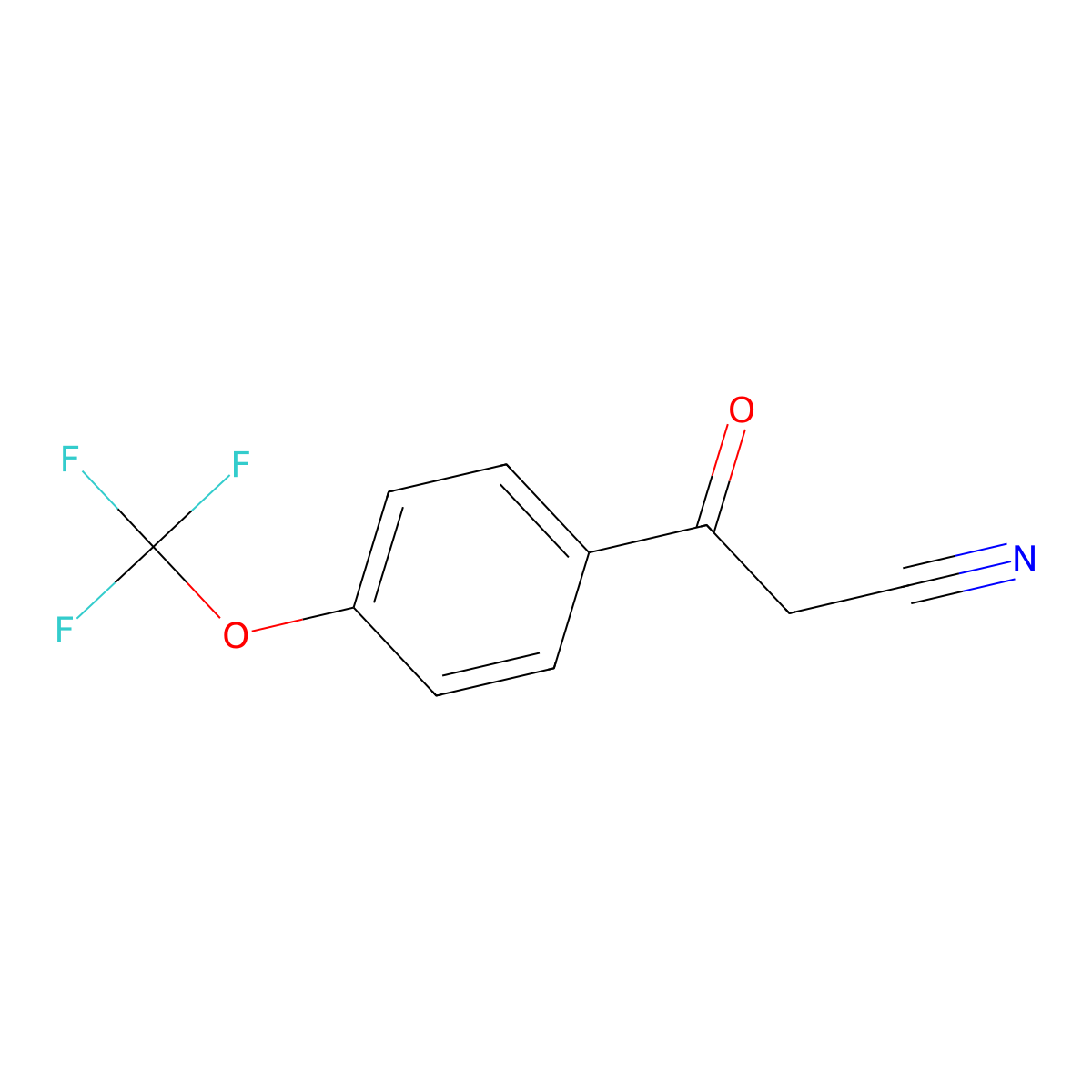 3-Oxo-3-[4-(trifluoromethoxy)phenyl]propanenitrile molecular structure, CAS 122454-46-0