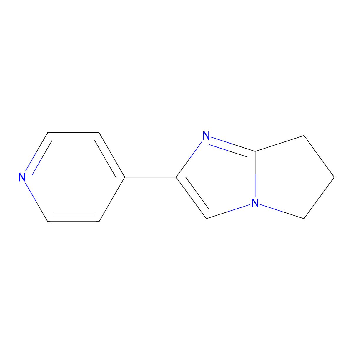 2-(pyridin-4-yl)-6,7-dihydro-5H-pyrrolo[1,2-a]imidazole molecular structure, CAS 122454-71-1