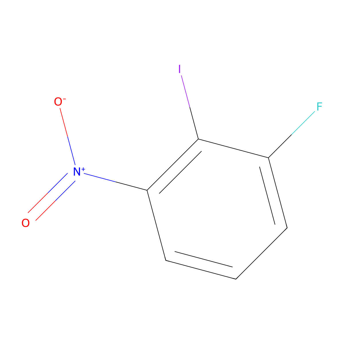 1-Fluoro-2-iodo-3-nitrobenzene molecular structure, CAS 122455-36-1