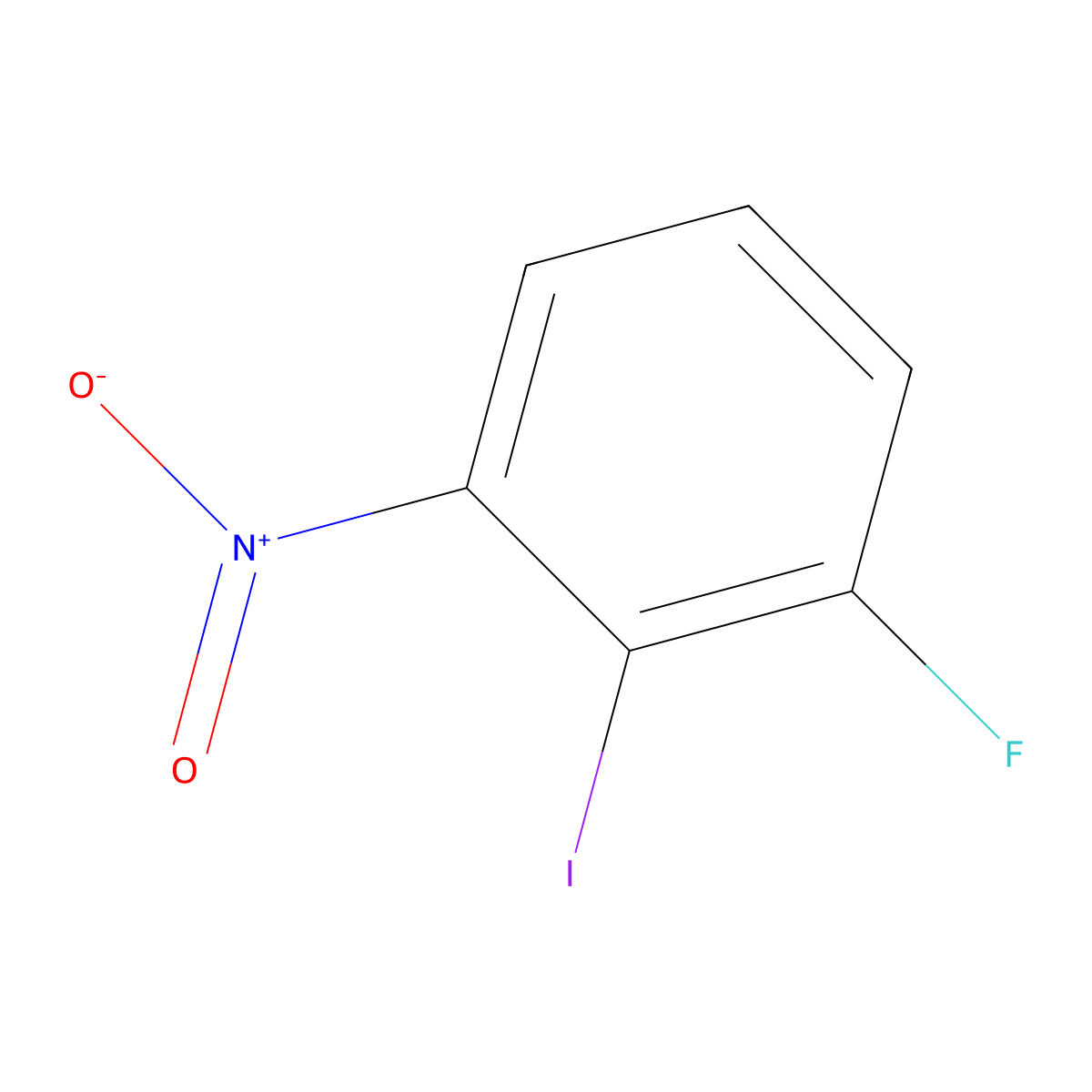1-Fluoro-2-iodo-3-nitrobenzene molecular structure, CAS 122455-36-1