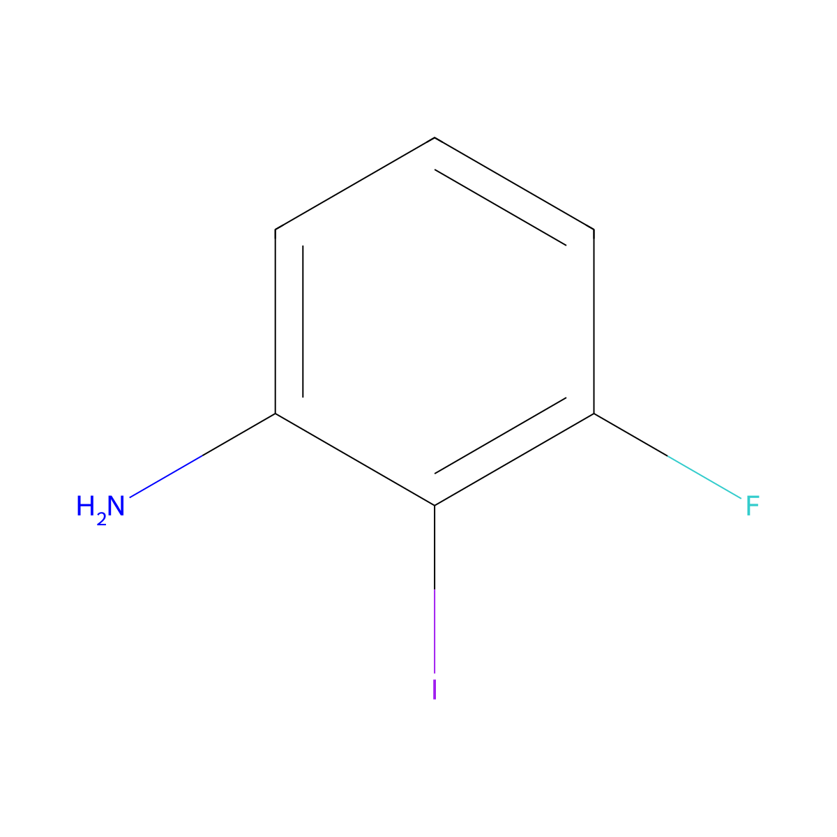 3-Fluoro-2-iodoaniline molecular structure, CAS 122455-37-2
