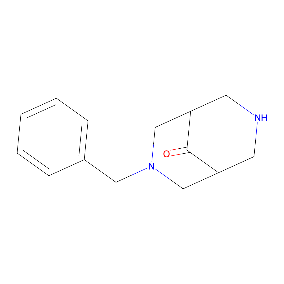 3-Benzyl-3,7-diaza-bicyclo[3.3.1]nonan-9-one molecular structure, CAS 122455-82-7