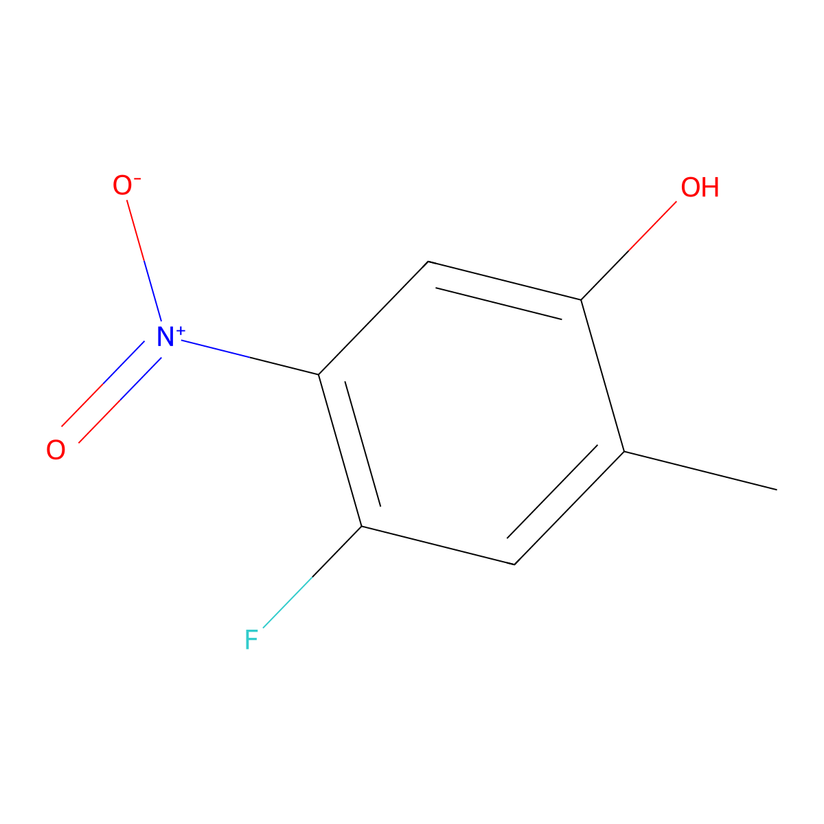 4-Fluoro-2-methyl-5-nitrophenol molecular structure, CAS 122455-84-9