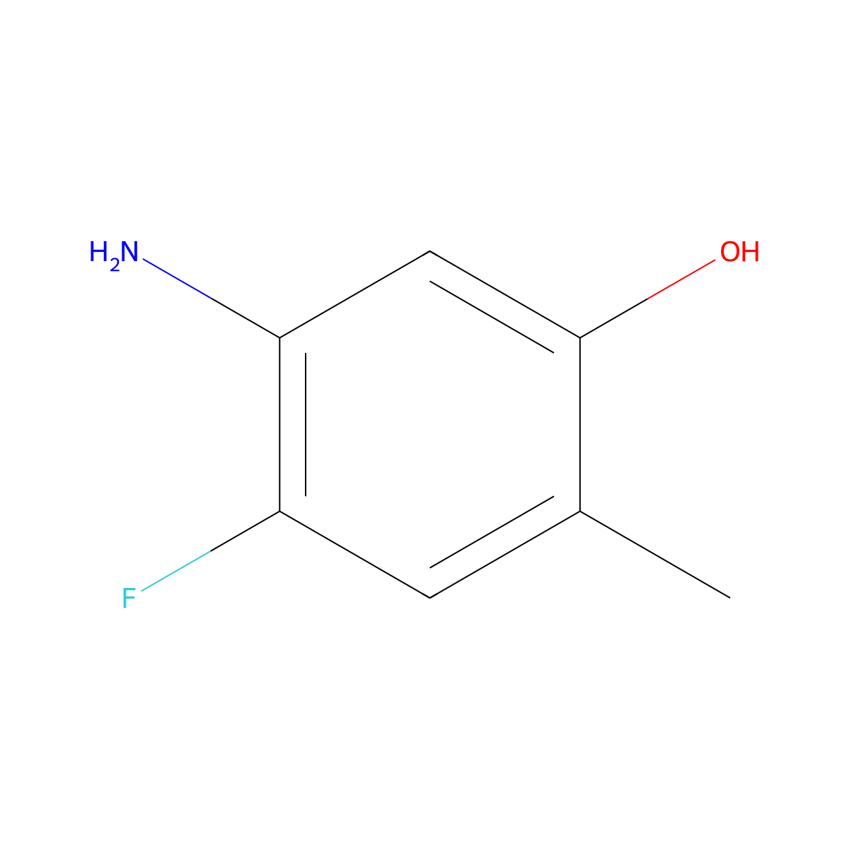 5-Amino-4-fluoro-2-methylphenol molecular structure, CAS 122455-85-0