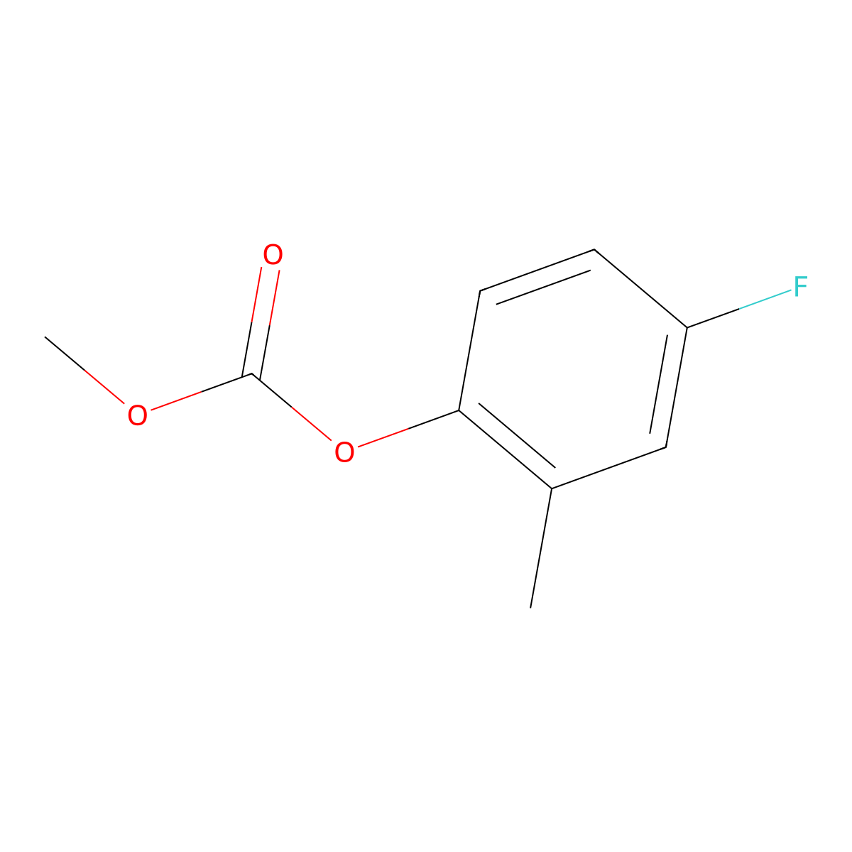 4-Fluoro-2-methylphenyl Methoxyformate molecular structure, CAS 122455-86-1