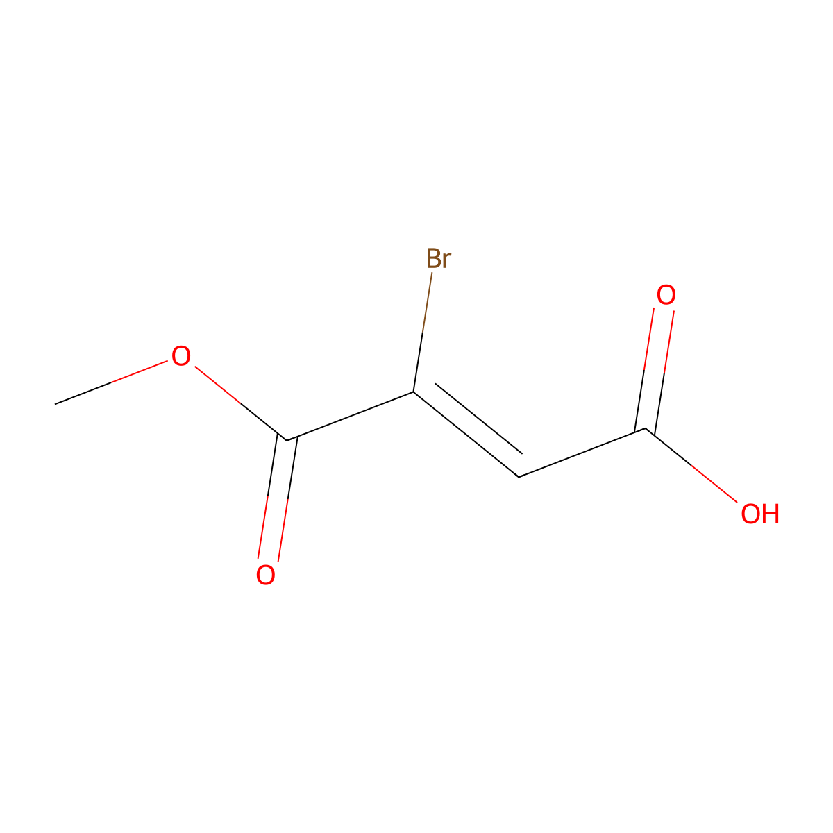 (Z)-3-bromo-4-methoxy-4-oxo-2-butenoic acid molecular structure, CAS 122457-36-7