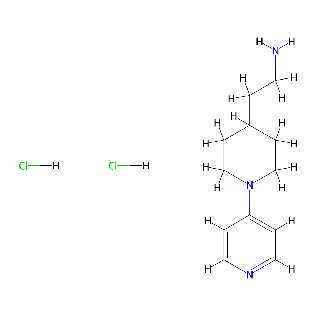 2-[1-(Pyridin-4-yl)piperidin-4-yl]ethan-1-amine dihydrochloride molecular structure, CAS 1224586-89-3