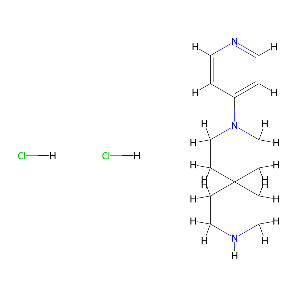 3-(Pyridin-4-yl)-3,9-diazaspiro[5.5]undecane dihydrochloride molecular structure, CAS 1224586-90-6