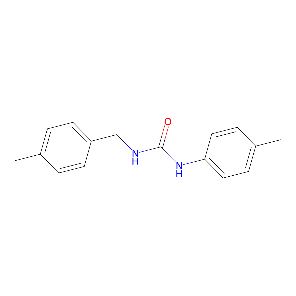 N-(4-methylbenzyl)-N'-(4-methylphenyl)urea molecular structure, CAS 122459-33-0