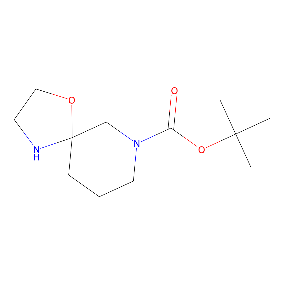 tert-Butyl 1-oxa-4,7-diazaspiro[4.5]decane-7-carboxylate molecular structure, CAS 1224592-38-4