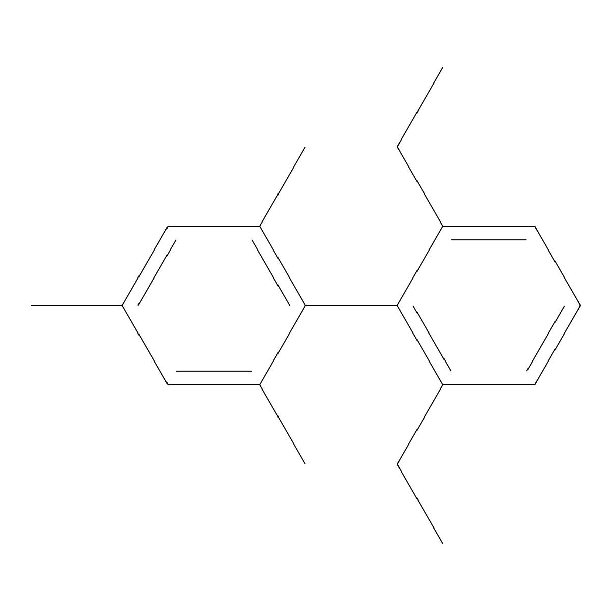 2-(2,6-Diethylphenyl)-1,3,5-trimethylbenzene molecular structure, CAS 1224595-32-7