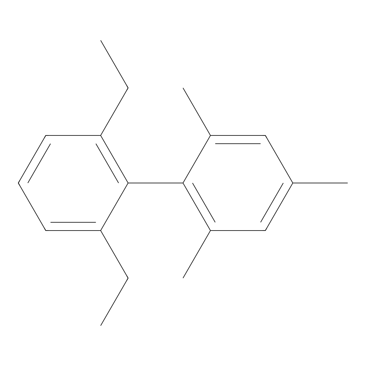 2-(2,6-Diethylphenyl)-1,3,5-trimethylbenzene molecular structure, CAS 1224595-32-7