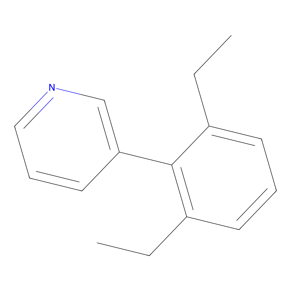 3-(2,6-Diethylphenyl)pyridine molecular structure, CAS 1224595-41-8
