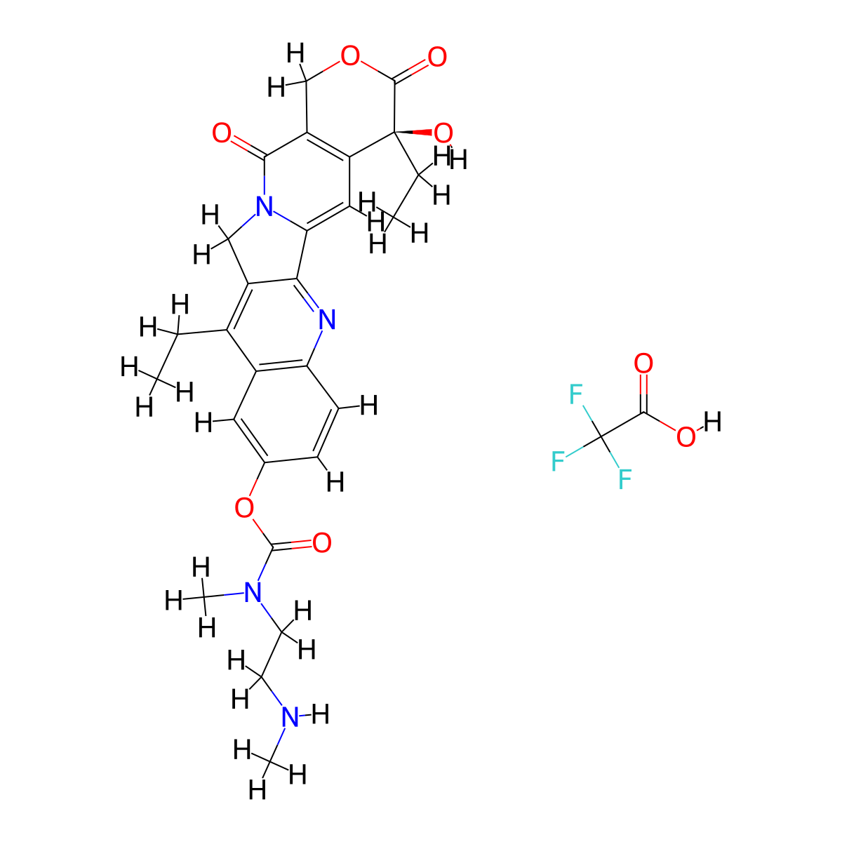 SN-38-CO-Dmeda tfa molecular structure, CAS 1224601-17-5