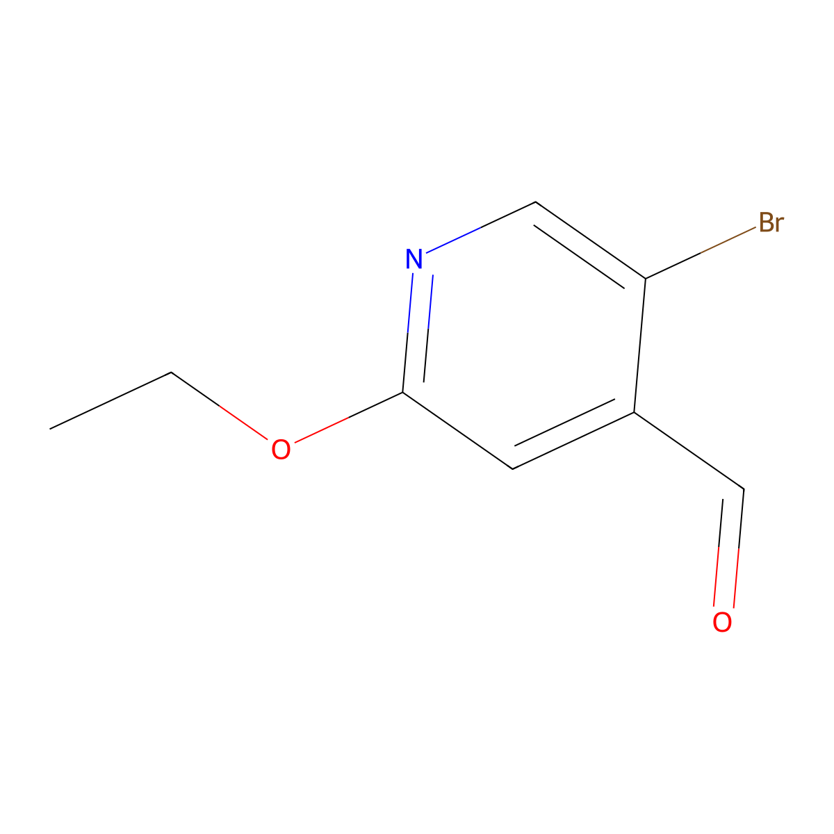 5-Bromo-2-ethoxyisonicotinaldehyde molecular structure, CAS 1224604-10-7