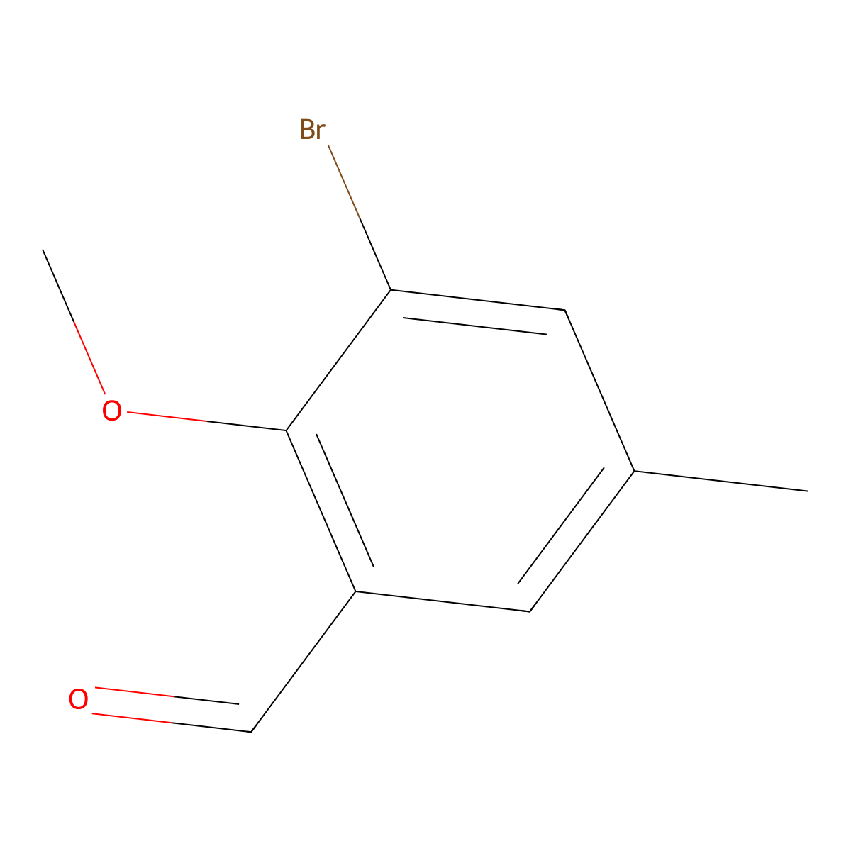 3-Bromo-2-methoxy-5-methylbenzaldehyde molecular structure, CAS 1224604-15-2