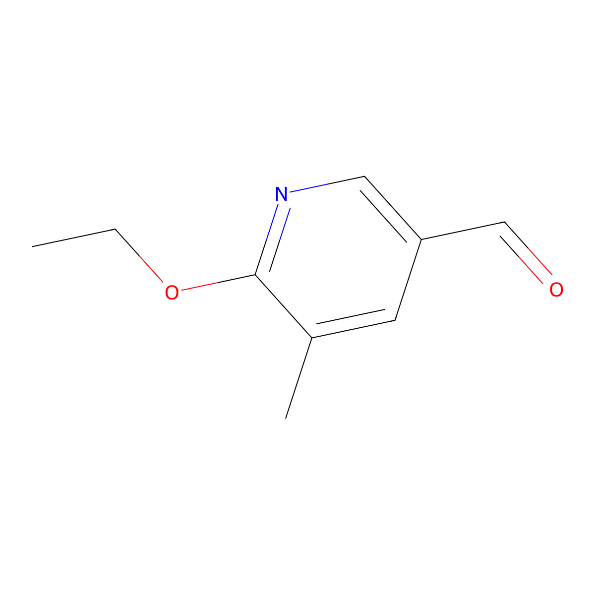 6-Ethoxy-5-methylnicotinaldehyde molecular structure, CAS 1224604-16-3