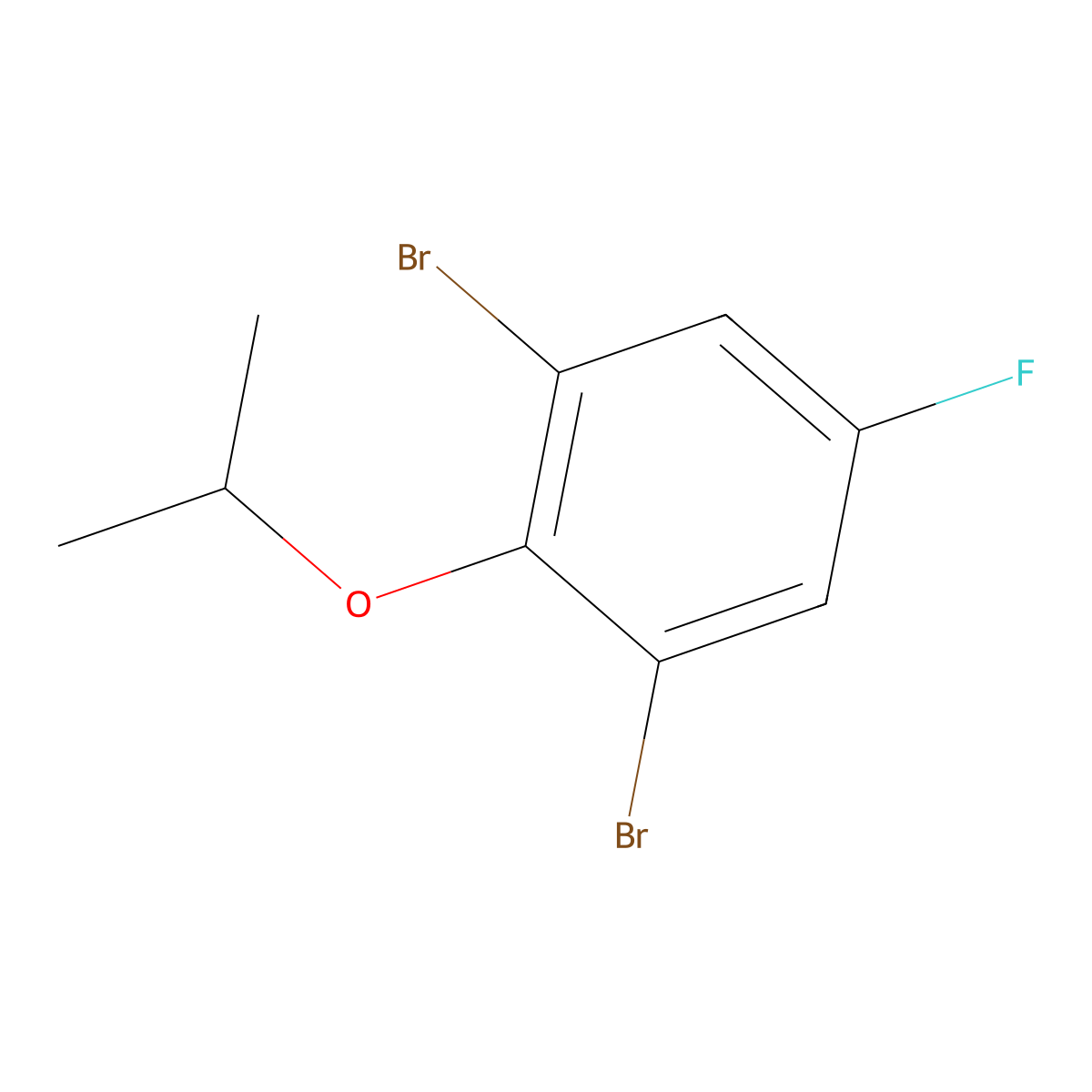 3,5-Dibromo-1-fluoro-4-isopropoxybenzene molecular structure, CAS 1224604-19-6