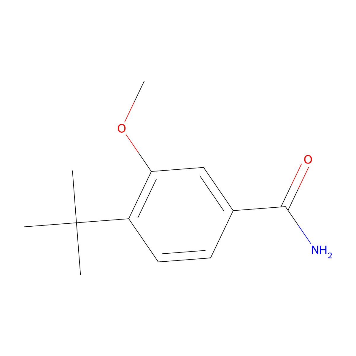 4-(Tert-butyl)-3-methoxybenzamide molecular structure, CAS 1224634-46-1