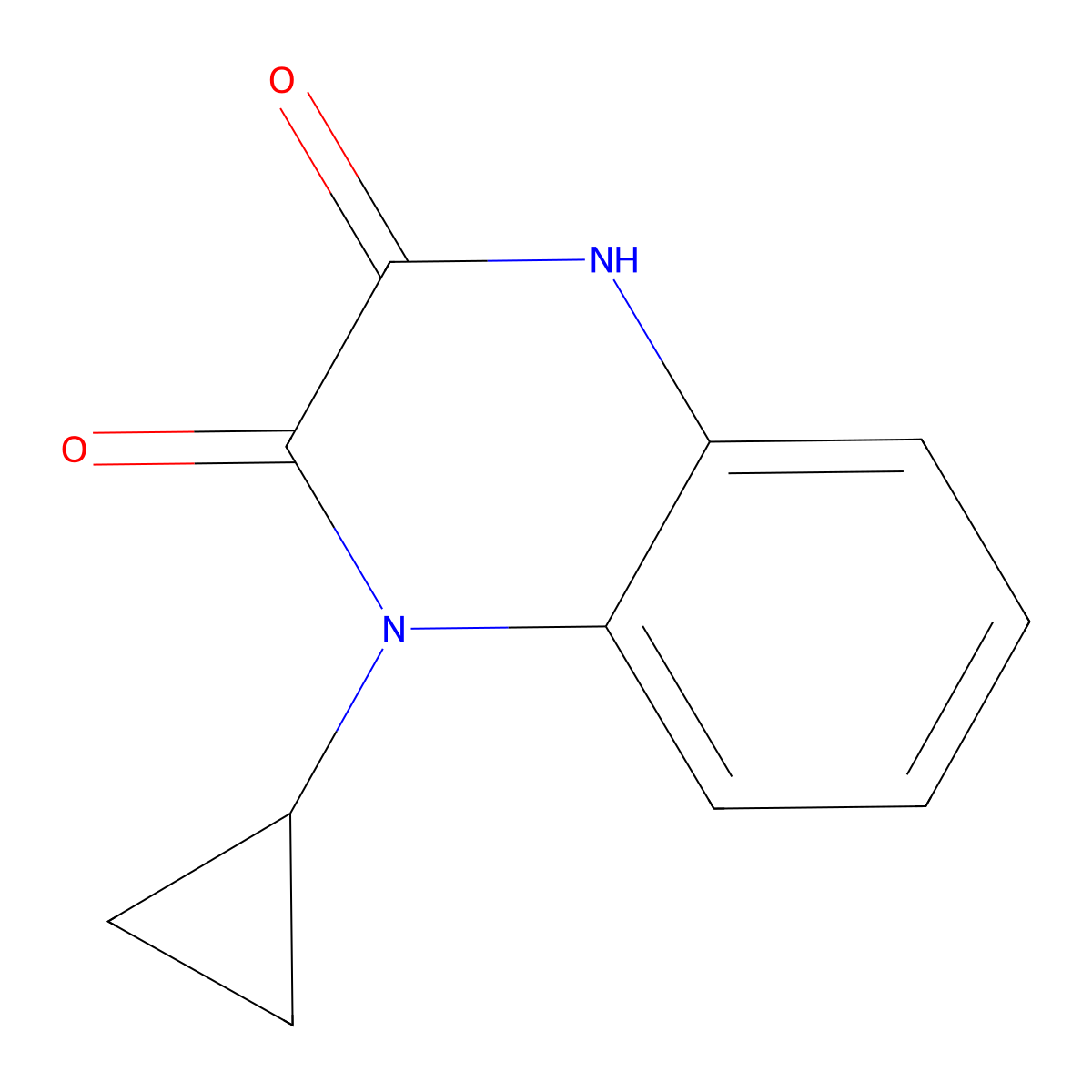 1-Cyclopropyl-1,4-dihydroquinoxaline-2,3-dione molecular structure, CAS 1224640-12-3