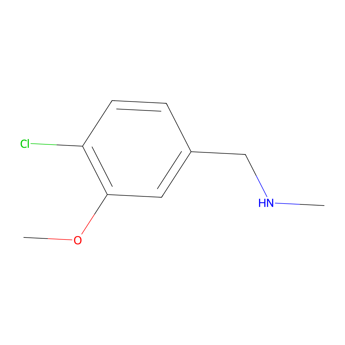 [(4-Chloro-3-methoxyphenyl)methyl](methyl)amine molecular structure, CAS 1224684-84-7