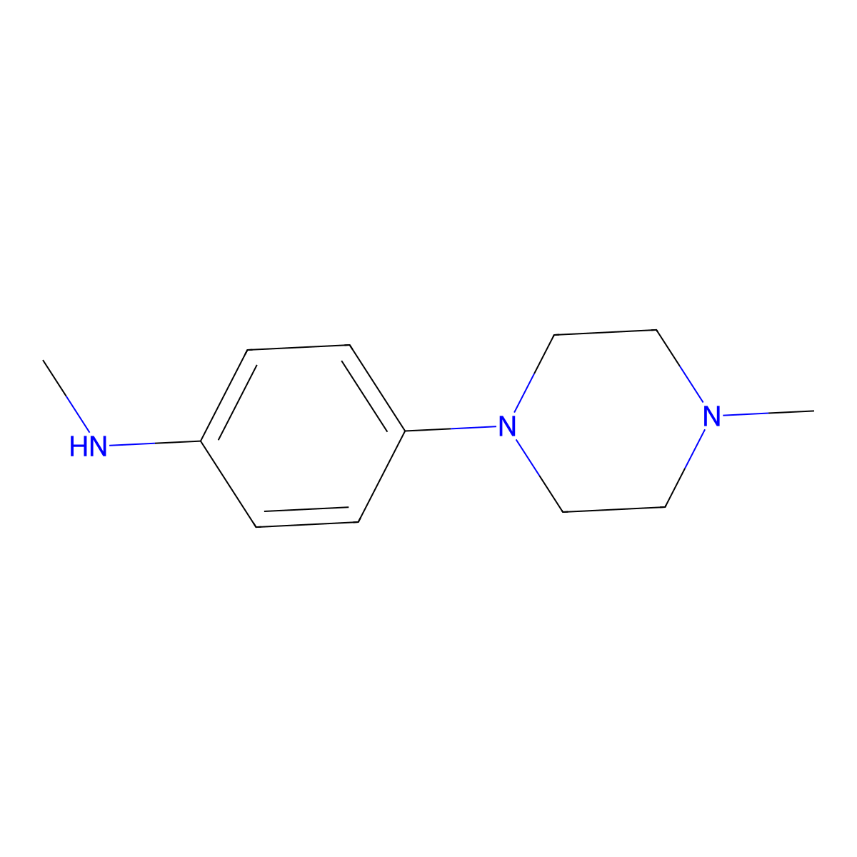 N-methyl-4-(4-methylpiperazin-1-yl)aniline molecular structure, CAS 1224684-96-1