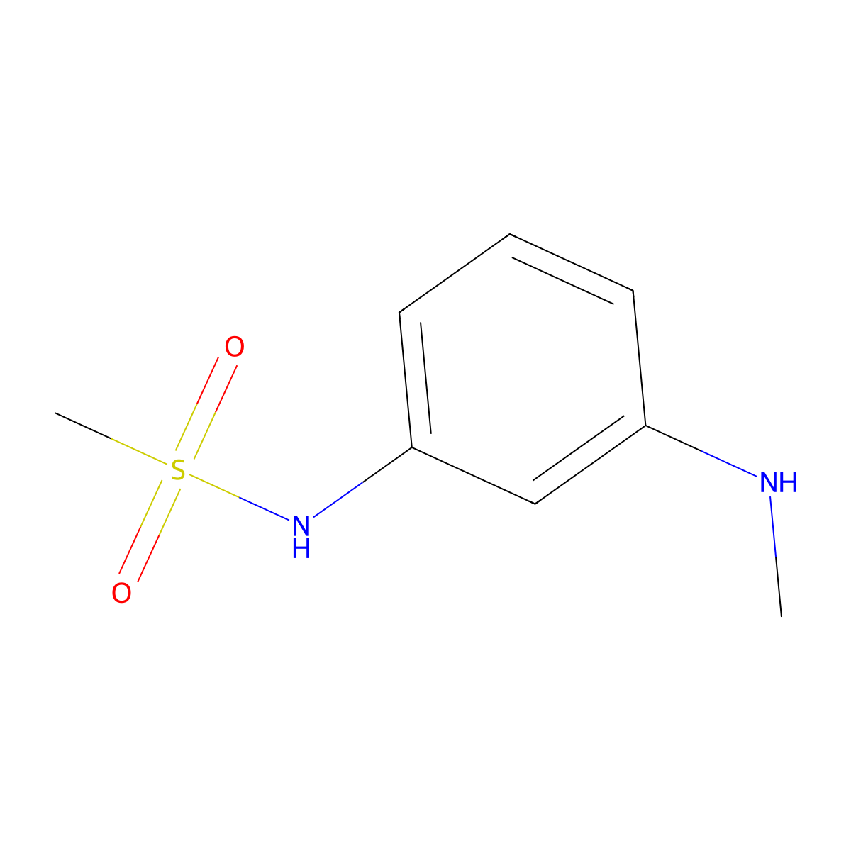 N-(3-(methylamino)phenyl)methanesulfonamide molecular structure, CAS 1224684-99-4
