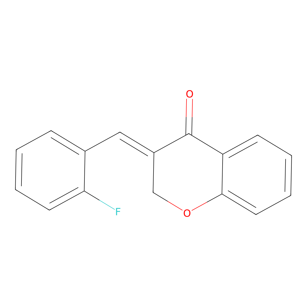 (3E)-3-[(2-fluorophenyl)methylidene]chromen-4-one molecular structure, CAS 1224712-84-8
