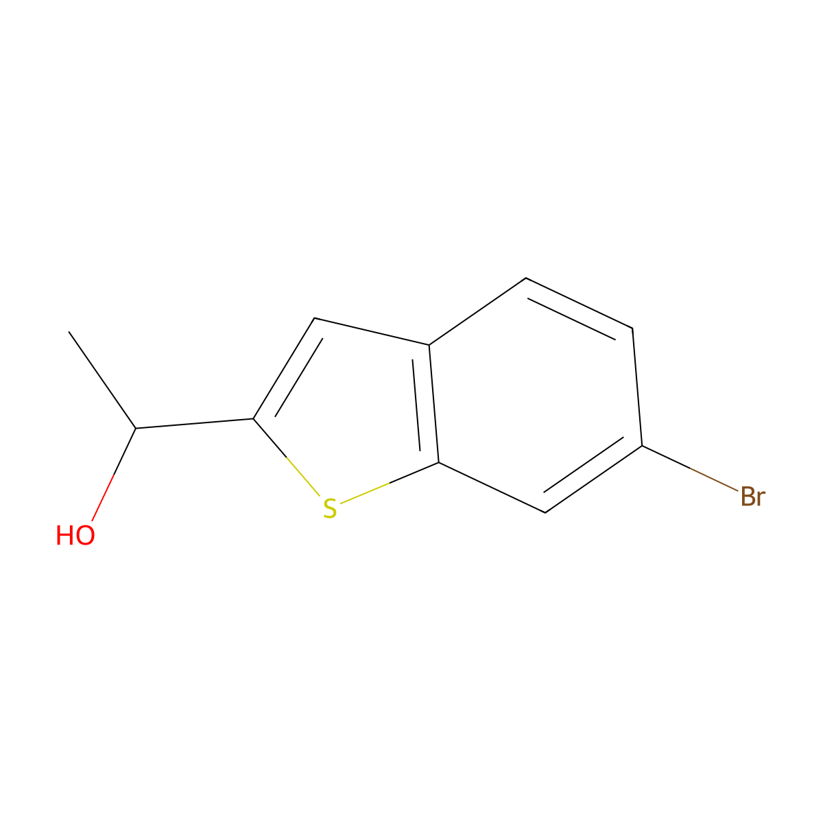 1-(6-Bromobenzo[b]thiophen-2-yl)ethanol molecular structure, CAS 1224718-29-9