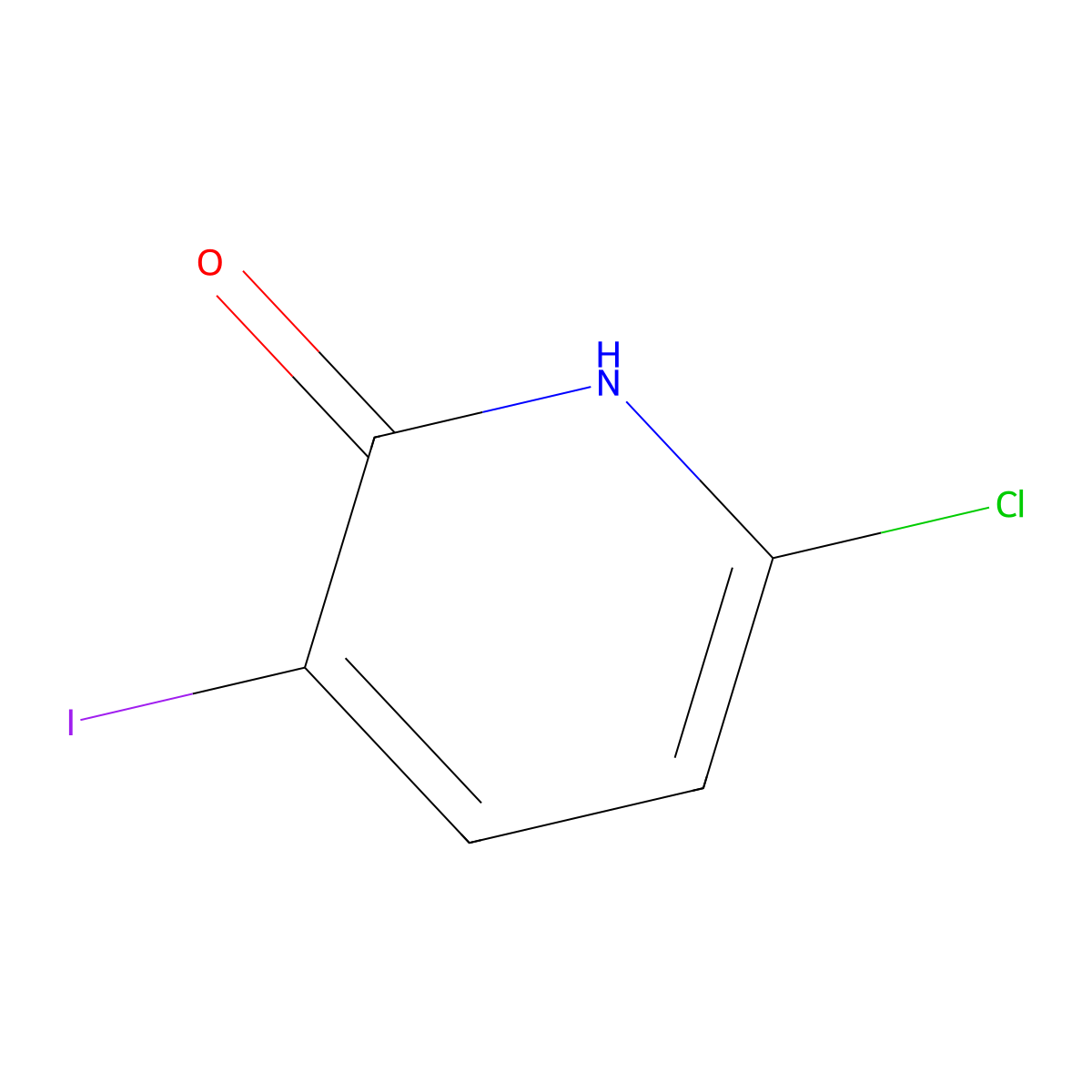 6-Chloro-3-iodopyridin-2-ol molecular structure, CAS 1224719-11-2
