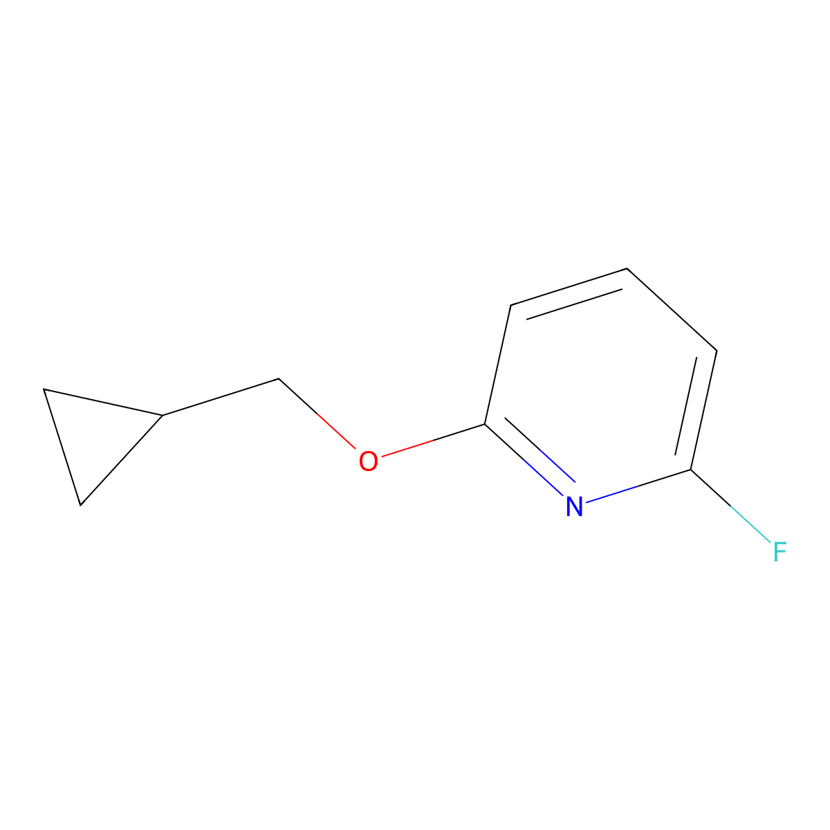 2-(Cyclopropylmethoxy)-6-fluoropyridine molecular structure, CAS 1224719-36-1
