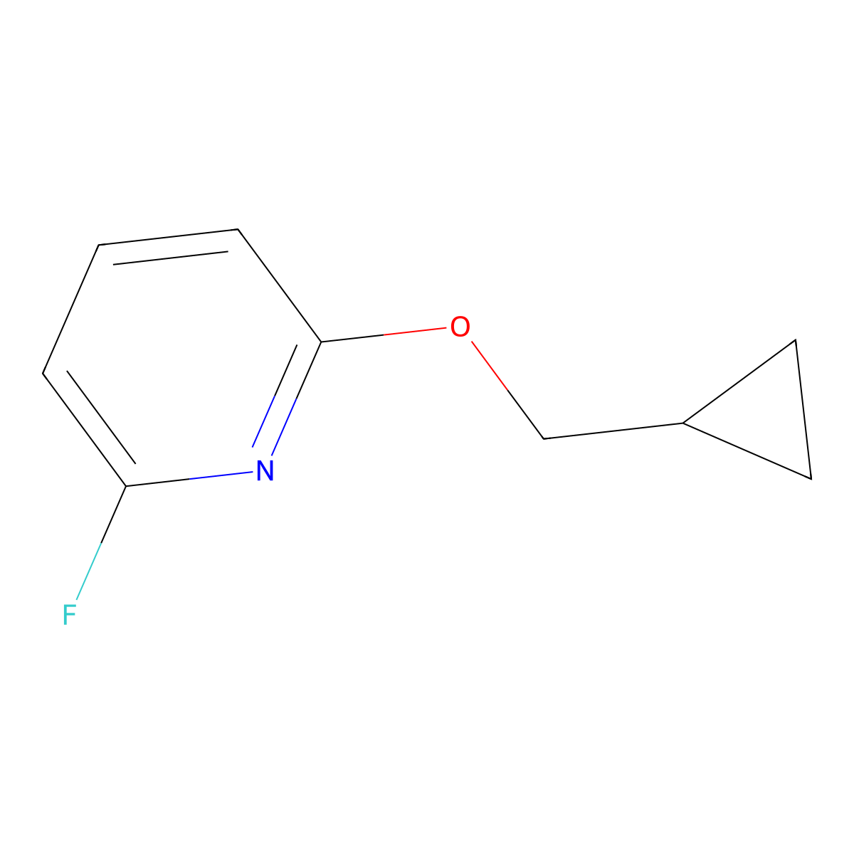 2-(Cyclopropylmethoxy)-6-fluoropyridine molecular structure, CAS 1224719-36-1