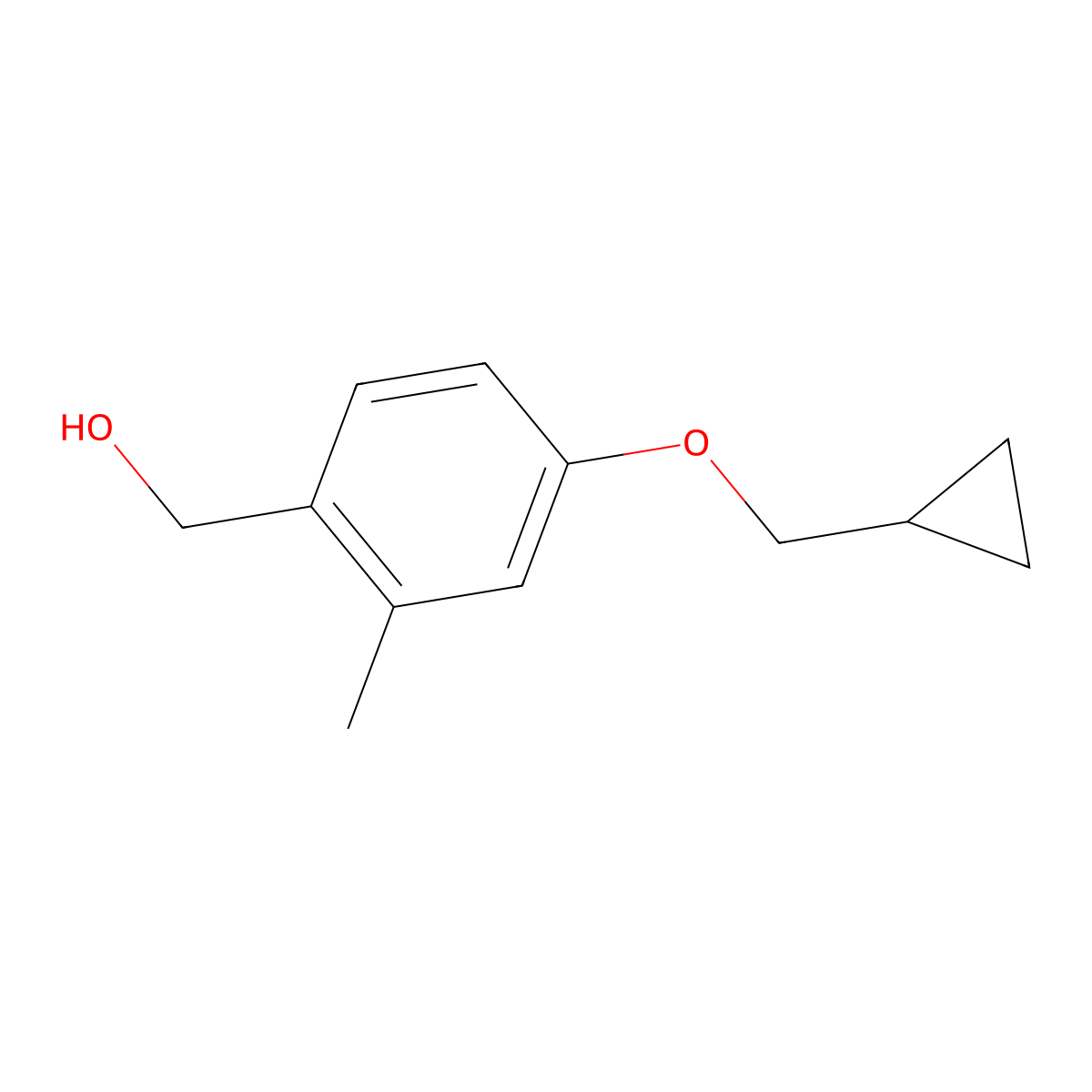 [4-(Cyclopropylmethoxy)-2-methylphenyl]methanol molecular structure, CAS 1224719-94-1