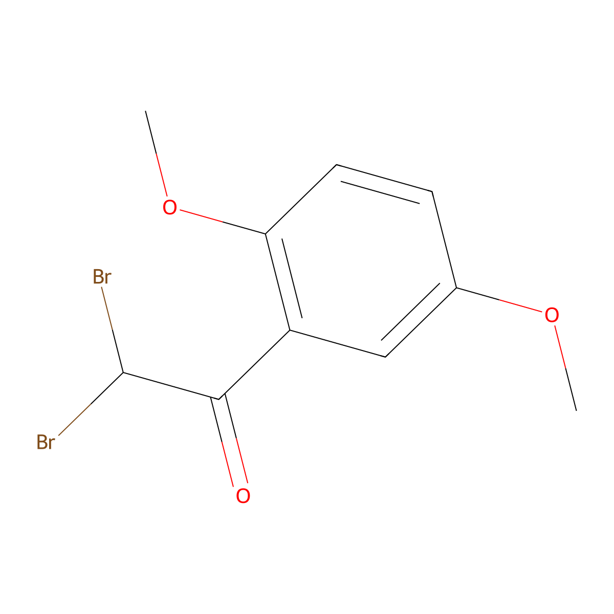 2,2-Dibromo-1-(2,5-dimethoxyphenyl)ethan-1-one molecular structure, CAS 1224738-95-7
