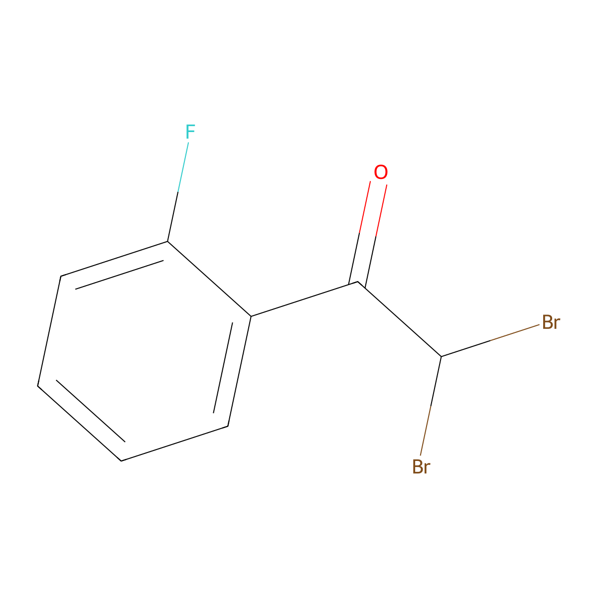 2,2-Dibromo-1-(2-fluorophenyl)ethanone molecular structure, CAS 1224739-02-9