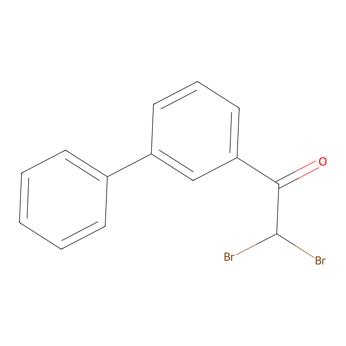 1-([1,1'-Biphenyl]-3-yl)-2,2-dibromoethan-1-one molecular structure, CAS 1224739-14-3