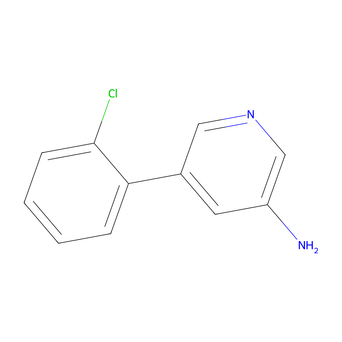 5-(2-Chlorophenyl)pyridin-3-amine molecular structure, CAS 1224740-82-2