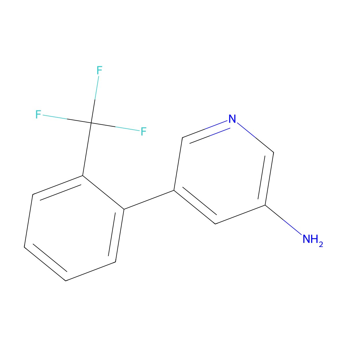 5-(2-(Trifluoromethyl)phenyl)pyridin-3-amine molecular structure, CAS 1224740-83-3
