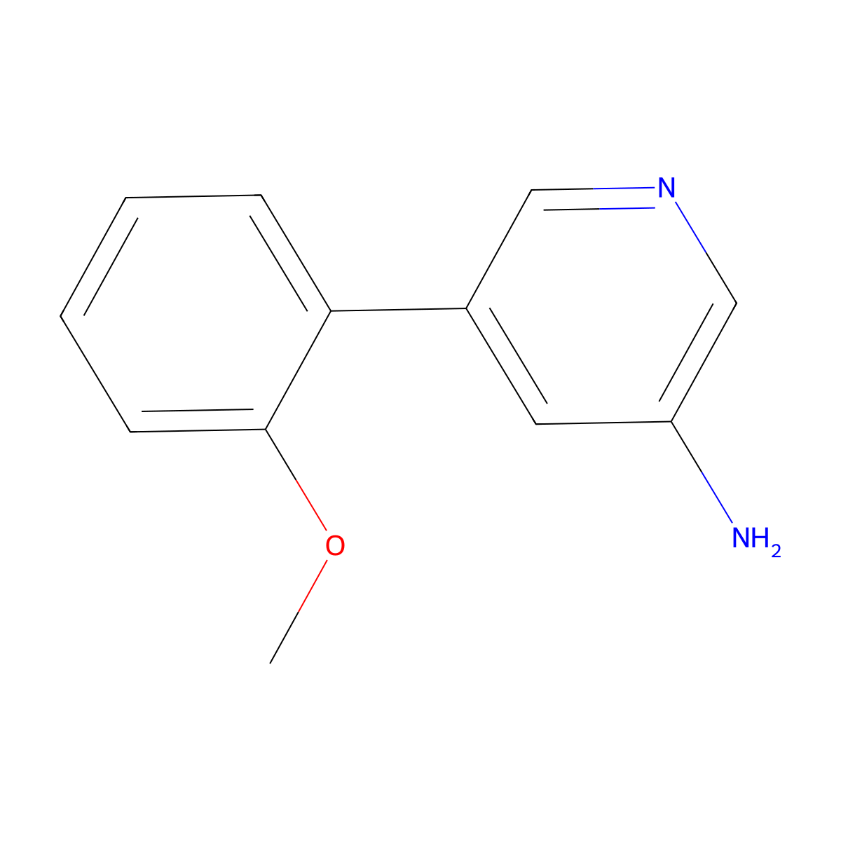 5-(2-Methoxyphenyl)pyridin-3-amine molecular structure, CAS 1224740-84-4