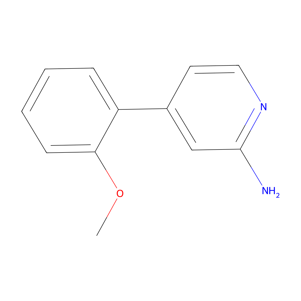 4-(2-Methoxyphenyl)pyridin-2-amine molecular structure, CAS 1224740-89-9