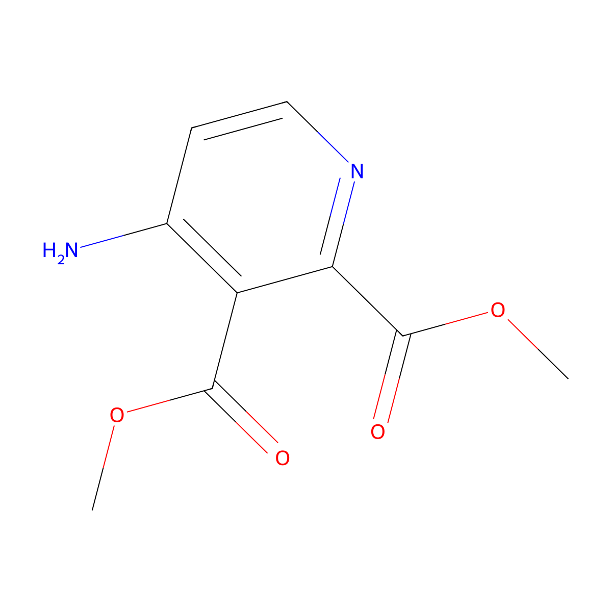 2,3-Dimethyl 4-aminopyridine-2,3-dicarboxylate molecular structure, CAS 122475-56-3