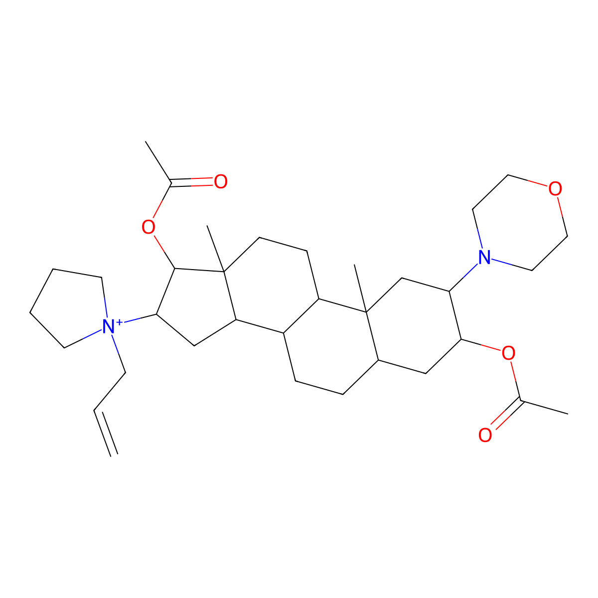 3-Acetyl rocuronium molecular structure, CAS 122483-73-2